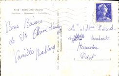 MODERN CARD Sainte Anne D' Auray Basilica Mounment Fountain