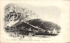 VINTAGE POSTCARD Heavy View Of the Peak Of Funicular Jer