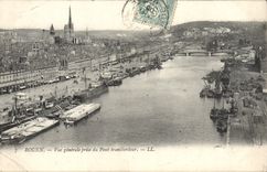 CPA Rouen Vue Generale Prise Du Pont Transbordeur