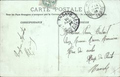 Opinión de Ruán de la POSTAL de la VENDIMIA tomada del puente del transportador