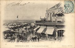 POSTAL Trouville de la VENDIMIA en el mar la terraza de la sala de estar grande