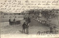 CPA Saint Malo Vue Vers La Ville Prise Du Mole