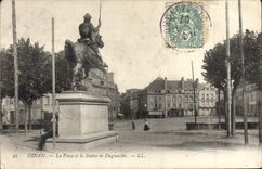 VINTAGE POSTCARD Dinan the Place And the Statue De Duguesclin