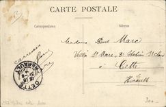 VINTAGE POSTCARD Plane Aviation Great week of Aviation Champagne To summon in full Biplane flight Farman