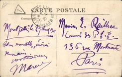 CPA Avion Aviation Aviateur Divetain sur biplan Goupy 