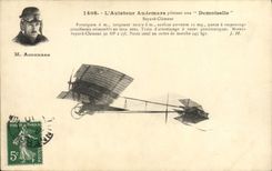 CPA Avion Aviation Aviateur Audemars pilotant une Demoiselle Bayard Clement 