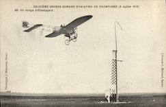 CPA Avion Aviation Deuxieme grande semaine d'aviation de Champagne 9 juillet 1910 Un virage d'Olleslagers 
