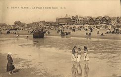 VINTAGE POSTCARD Berck Plage the Beach has Low tide