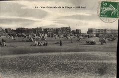 CPA Vue Generale De La Plage Cote Sud