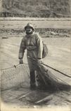 POSTAL Pecheurs de la VENDIMIA de los pescados de las dimensiones