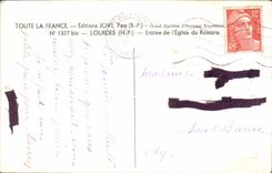 MODERN CARD Heavy Entry Of I Church Of the Rosary