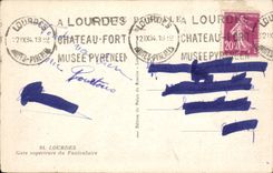 VINTAGE POSTCARD Lourdes Parks higher Funicular
