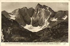 VINTAGE POSTCARD Cauterets Gavarnie Oulettes de Gaube and Northern chasm of Vigenmale