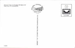 MODERN CARD Aerial View Off Tower Bridge And The City Off London