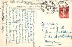POSTAL Greuze de la VENDIMIA el accordee del museo de la aldea de la lumbrera París