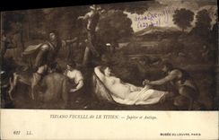 CPA Musee du Louvre Paris Tiziano Vecelli dit le Titien Jupiter et Antiope