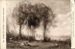 CPA Musee du Louvre Paris Corot Les chevriers des Iles Barromees Chevre