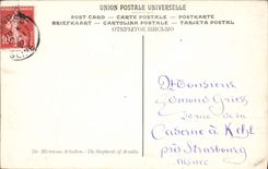 VINTAGE POSTCARD Museum of Louvre Paris Chick shepherds of Arcadie