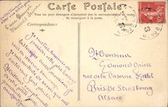 VINTAGE POSTCARD Museum of Louvre Paris Renaud Butcher and Armide