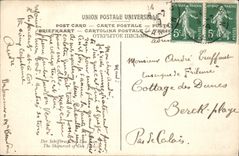 VINTAGE POSTCARD Museum of Louvre Paris Delacroix the shipwreck of Don Juan