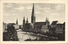 VINTAGE POSTCARD Bonn Blick von der Post zum Neutor