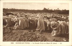 VINTAGE POSTCARD the great prayer with the desert