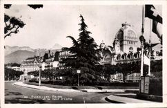 VINTAGE POSTCARD Evian les Bains and the tooth of Oche