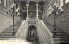 POSTAL Denis santo de la VENDIMIA el ayuntamiento la escalera grande