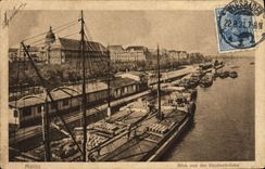 CPA Mainz Blick Von Der Strassenbrucke Bateaux