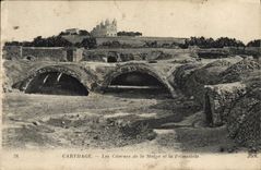 Cisternas de Carthage de la POSTAL de la VENDIMIA de Malga y de Primatiale