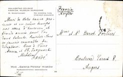 VINTAGE POSTCARD Wodzinowski Krakow Popular song