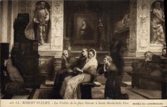 CPA Robert Fleury Les vieilles de la place Navone a Santa Maria della Pace Paris Musee du Luxembourg