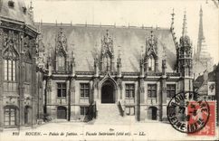 VINTAGE POSTCARD Rouen Law courts Interior Frontage