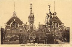 VINTAGE POSTCARD Benedictine has Fecamp the Vue bell-tower of the public garden