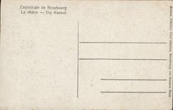 Catedral de la POSTAL de la VENDIMIA de Estrasburgo el púlpito