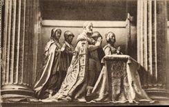 CPA Monasterio de El Escorial Enterramiento de Carlos V Grupo de Leoni