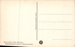 CPA Monasterio de El Escorial Enterramiento de Carlos V Grupo de Leoni