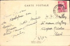 POSTAL Rochefort de tierra de la VENDIMIA la ciudad vieja