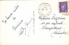 VINTAGE POSTCARD Tours Panorama the Charlemagne Tower and the Basilica St Martin