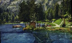 VINTAGE POSTCARD Am Blausee