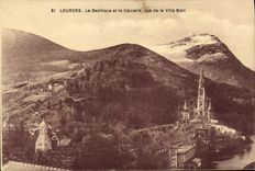 VINTAGE POSTCARD Heavy Basilica and Gave seen of the Sion villa