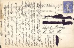 VINTAGE POSTCARD Heavy the Valley of Argeles Seen from of the Peak of Jer