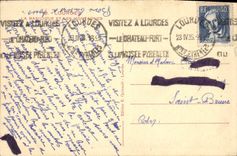 VINTAGE POSTCARD Heavy the basilica and mountains