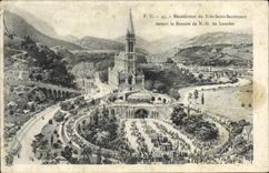 VINTAGE POSTCARD Heavy Blessing of the Very Blessed Sacrament in front of the ND rosary of Doors