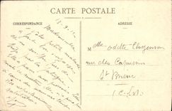 VINTAGE POSTCARD old Doors and the Pyrenees