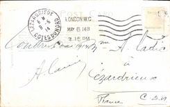 Oficina de la raza a campo través de Charing de la POSTAL de la VENDIMIA y de intercambio de Londres del filamento