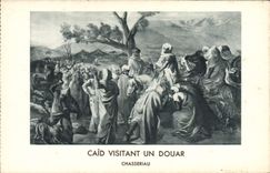 CPA Caid Visitant Un Douar Chasseriau