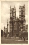 Abadía de Westminster del oeste de la cara de Londres de la POSTAL de la VENDIMIA