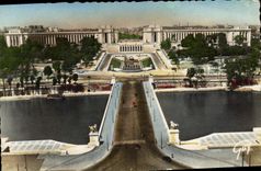 CPA Paris Palais de Chaillot et le pont d'Iena