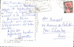 CPM Bordeaux Jardin public Place de la Bourse Les quais La comedie